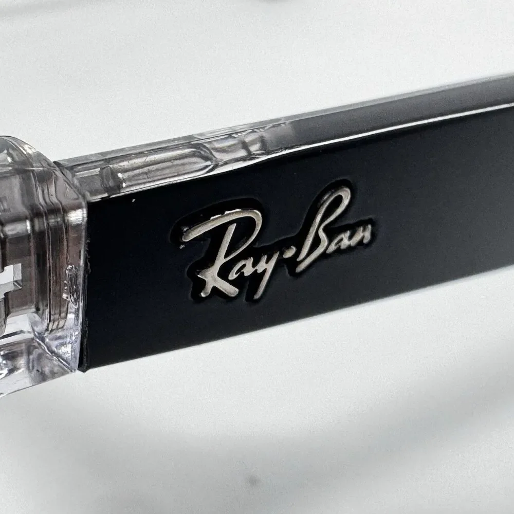 Ray-Ban RB2132 New Wayfarer 6052 Black Clear Sunglass Frames 55-18-145 Authentic